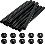 10 PCS Black Radiator Pipe Covers and Collars 200Mm X 15Mm Thickened Sleeves Pla