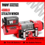 Stealth Electric Winch 12v 4500lb Steel Rope Wireless Remote Trailer Boat ATV 