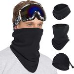 Thermal Fleece Snood Neck Warmer Cycling Scarf Warm Ski For Men Women Black UK