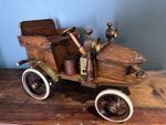 Antique Smokers Companion Automobile Folk Art Tobacconist Cigar Cigarette