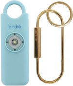She's Birdie Original Personal Safety Alarm 130dB Siren LED Strobe Key Ring Aqua