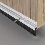 100cm Aluminium Door Brush Draught Excluder Bottom Sweep Dust Seal Strip