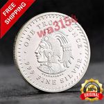 Aztec Calendar Silver Round 1 oz Silver Coin Fine Silver .999 -Capsuled with box