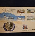 Liberia United Nations Peace Cover 24 Oct 1995 Used (0008th in top 10)