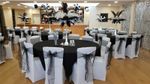 USED SPANDEX WEDDING CHAIR COVERS  WHITE  X 50