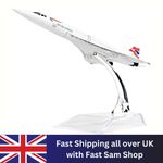16CM Concorde British Airways Metal Die Cast Plane Model Aircraft Toy Aeroplane
