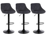 3  or 4 BLACK Velvet Bar stools , set of 3 or 4,, Matt Black Metal