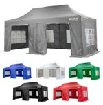 BULHAWK® 3x6m COMMERCIAL GRADE HEAVY DUTY POP UP GAZEBO MARKET STALL MARQUEE