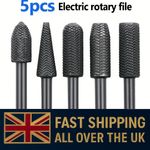 5pcs Metal Cutter Drill Bits Rotary Bits Rasp For Steel Grinding Carving Tool