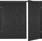 New Side hinged Garage Door Georgian 7ft W x 6ft6 H Small door Right - Black