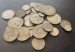 50% Silver Coins Job Lot, British 1920-1946, 200g, Half Crown, Florins.....