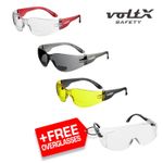 voltX GRAFTER BIFOCAL Safety Reading Glasses CLEAR, YELLOW & SMOKE UV400 Lens.