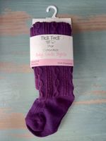 Tick Tock Baby Girl Tights 0-6 Months - Colourful Stripes/Purple (New)