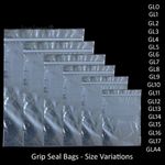 Grip Seal Bags Self Resealable Grip Poly Plastic Clear Zip Lock MIX [All Sizes]