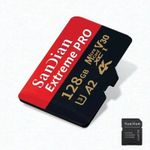 SanDisk 128GB Extreme PRO microSDXC card + SD adapter + RescuePro Deluxe 200MBS