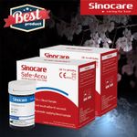 100PCS  Sinocare Safe Accu Blood Glucose Sugar Test Strips Painless Lancets