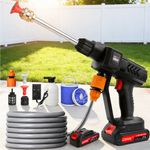 2 Battery Cordless Car High Pressure Washer Jet Water Wash Cleaner Gun Portable