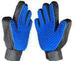 2 Pack Pet Grooming Gloves Dog Cat Deshedding Brush Massage Mitt Hair Remover