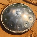 Gold Yantra Handpan, 432hz, 10Note, D Kurd, Stainless Steel, Free Intl Delivery