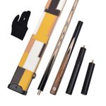 WAYMARK 57" 9.5mm 19oz 3/4 Snooker Cue&Case Zebrano Handmade Cue Snooker Cues