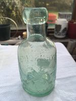 Scarce small J.F. Edisbury Wrexham dumpy seltzer soda bottle c1890-1910