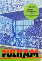 Fulham V Sheffield Wednesday - 1983/84 Division 2 - 11th November 1983