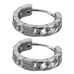 1 Pair Modern Men Hoop Earrings Trendy Hip Hop Hoop Earrings Trendy Huggie Hoop