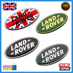 For Land Rover Black & Silver Front Badge Genuine Emblem | 86mm X 43mm | DAG5001