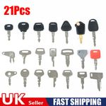 21 Key Master Set Plant Digger Excavator Forklift Dumper Backhoe Tractor Machine