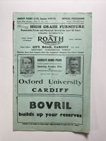 Cardiff v Oxford University;  29th October 1949 @ Cardiff Arms Park