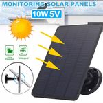 30W 5V Solar Panel For Outdoor CCTV Security Camera Micro USB USB-C Port Charger