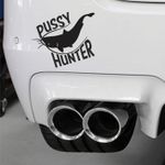 Pussy Hunter Cat fishing Sticker Funny Decal Fit to Car Fox Box Fox holdall 