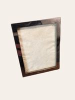 Original Antique Art Deco White Metal Photo Frame-￼
