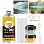 Ceramic Restoration Kit Japanese Pottery Gold Repair Kit Adhesive Food Safe