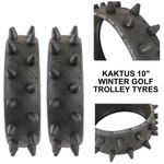 GOLF TROLLEY WINTER TYRES WHEELS 10 INCH STUDDED TYRES WINTER GOLF TYRES PAIR