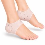 2x Heel Gel Foot Silicone Protector Cracked Care Skin Sleeves Socks Blister UK.