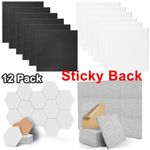 12X Acoustic Wall Panel Tiles Studio Sound Proofing Insulation Self Adhesive Pad