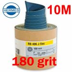 10 metres RB406 180 grit Hermes Jflex Cloth Backed J Flex Sandpaper Woodturning