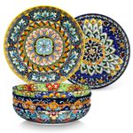 vancasso SIMI 4/6pc Porcelain Pasta Bowl Single-Sided/Double-Sided Pattern Plate