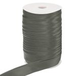 1 Inch x 55 Yard Double Fold Bias Tape Continuous Bulk for Sewing Medium Gray