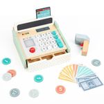 SOKA Wooden New Cash Register Toy Classic Cashier Roleplay Money Till Playset 3+