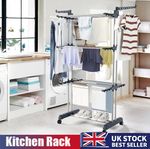Clothes Airer Clothes Drying Rack 4-Tier Foldable Heavy Duty Laundry Washing Dry