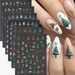 Christmas Glitter Nail Art Stickers Self Adhesive Multicolour DH-981-983