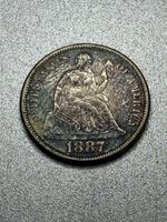 🔥1887 Seated Liberty Dime, Uncirculated w/ Beautiful Toning, MAKE AN OFFER🔥