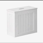 White Free-Standing Storage Unit with Removable Lid 33 x 17 x 31 cm