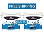 2 x 10 Litre White Matt Emulsion Paint Trade Interior Wall Ceiling Covers