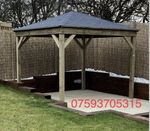 Wooden Gazebo Hot tub Shelter pergola Shingled roof  price includes Installation