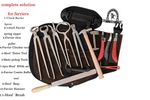 Professional Horse Hoof Trimming Set with Leather Chap & Safety Bag