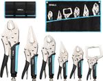 SHALL 6-Piece Locking Pliers, Vice Grips Pliers Set, TPR Handle