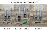 5 & 10ml PVA BAG SYRINGES for GOOs, GLUGS, LIQUIDS & OILS - CARP FISHING - DEAL